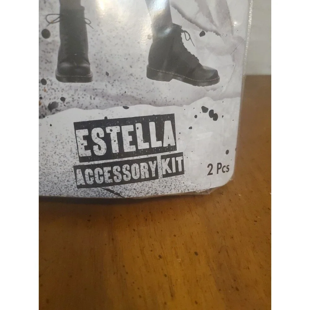 Disney Cruella Estella Girls Halloween Costume Accessory Kit Wig Size 14-16 NEW